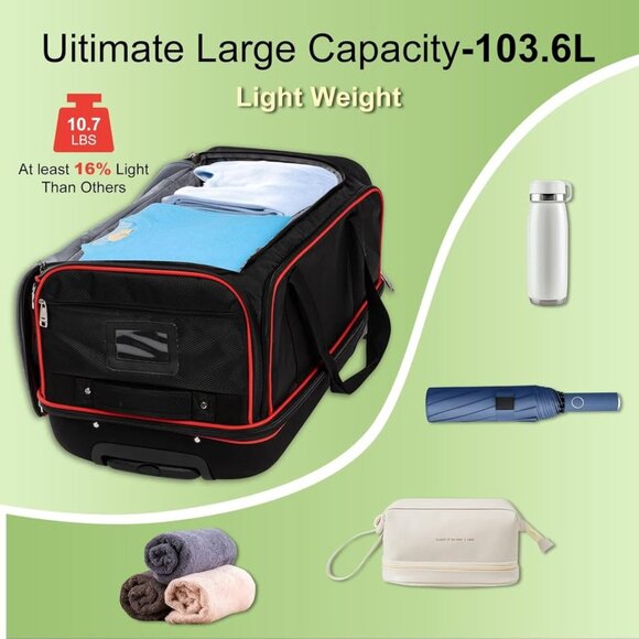 Jiang & Rong 28" Wheeled Dance Bag with Garment Rack - Picture 6 of 8